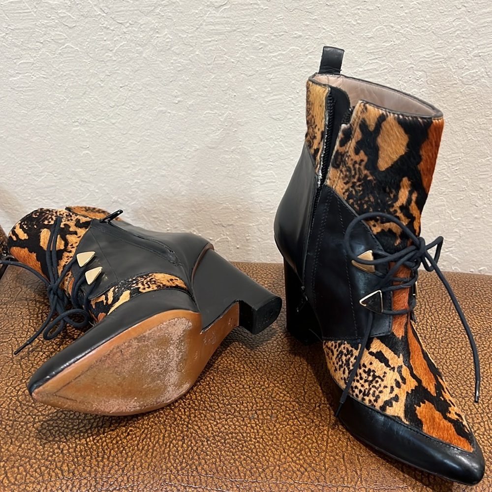 Lightly used Rare Uniquely Styled Derek Lam Crosby Calf Hair and Leather Boots! - Picture 6 of 8